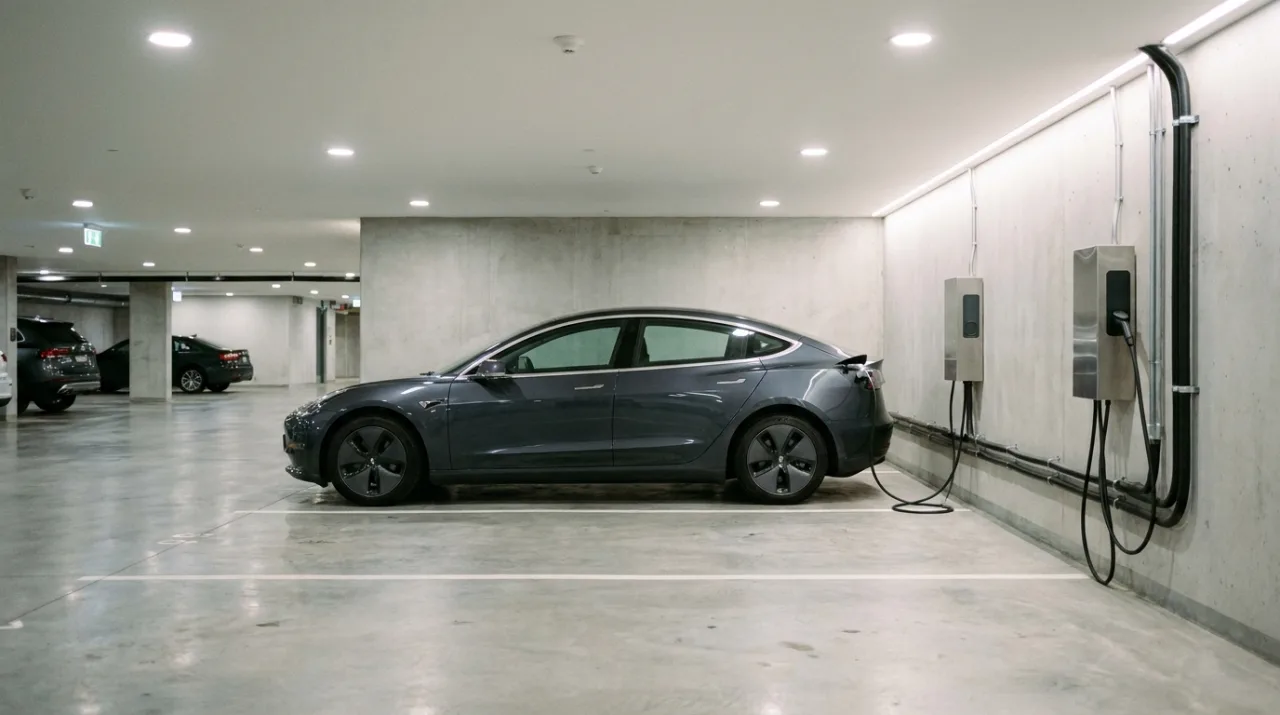 Puntos de recarga para coche eléctrico en el garaje de la comunidad (Madrid)