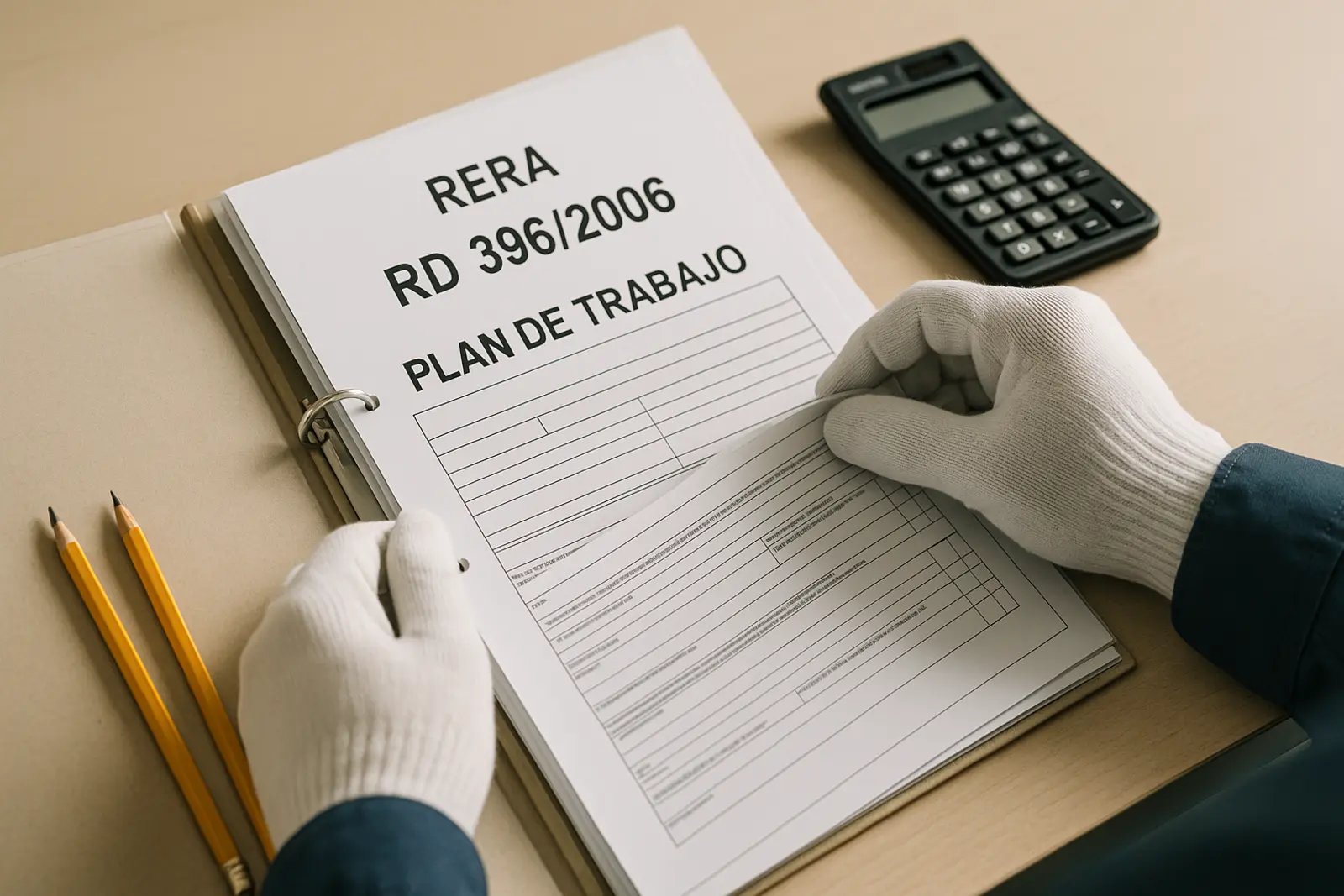 Documentación normativa amianto RD 396 plan trabajo