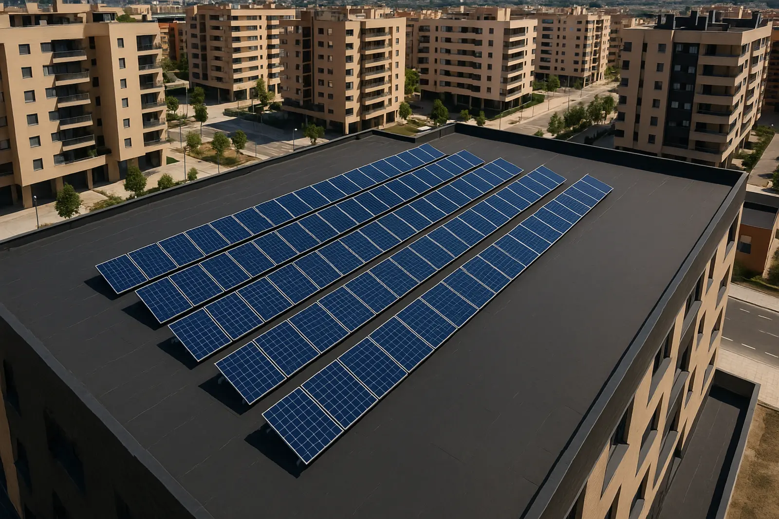 Caso 2: rehabilitación cubierta fibrocemento + fotovoltaica Rivas